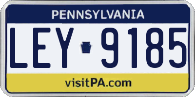 PA license plate LEY9185