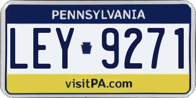 PA license plate LEY9271