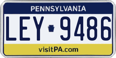 PA license plate LEY9486
