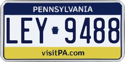 PA license plate LEY9488