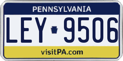 PA license plate LEY9506