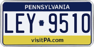PA license plate LEY9510