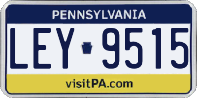 PA license plate LEY9515