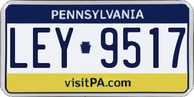 PA license plate LEY9517
