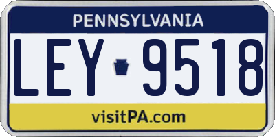 PA license plate LEY9518