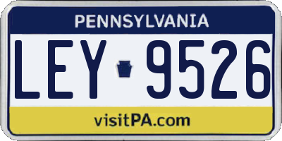 PA license plate LEY9526