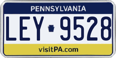 PA license plate LEY9528