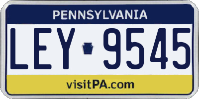 PA license plate LEY9545