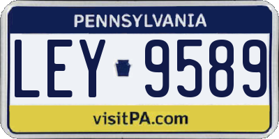 PA license plate LEY9589