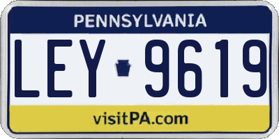 PA license plate LEY9619