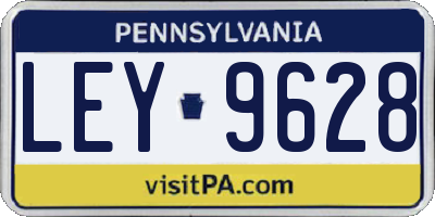 PA license plate LEY9628