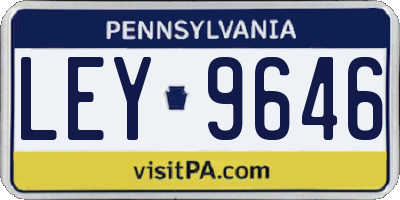 PA license plate LEY9646