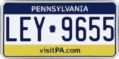 PA license plate LEY9655