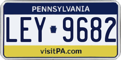PA license plate LEY9682