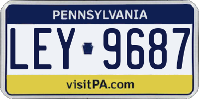 PA license plate LEY9687