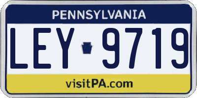 PA license plate LEY9719