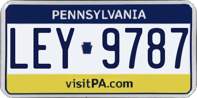 PA license plate LEY9787