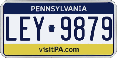 PA license plate LEY9879