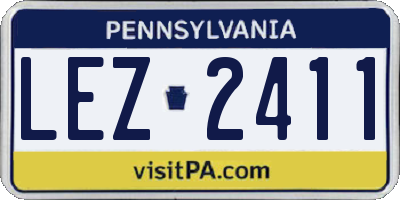 PA license plate LEZ2411