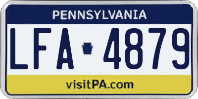 PA license plate LFA4879