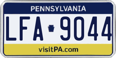 PA license plate LFA9044