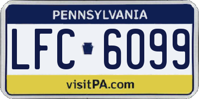 PA license plate LFC6099