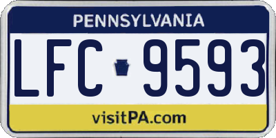 PA license plate LFC9593