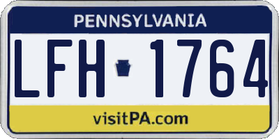 PA license plate LFH1764