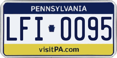 PA license plate LFI0095