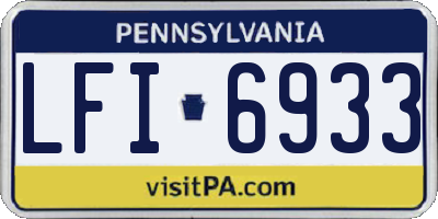 PA license plate LFI6933