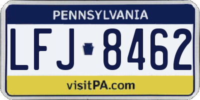 PA license plate LFJ8462