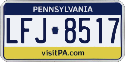 PA license plate LFJ8517