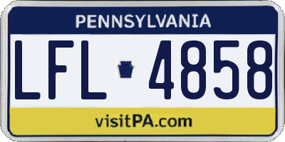 PA license plate LFL4858