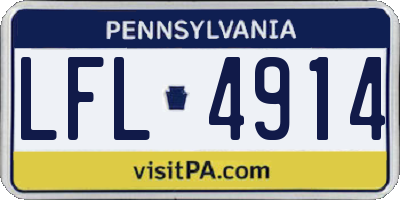 PA license plate LFL4914