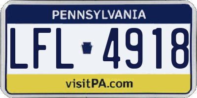 PA license plate LFL4918