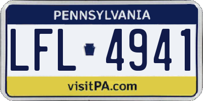 PA license plate LFL4941