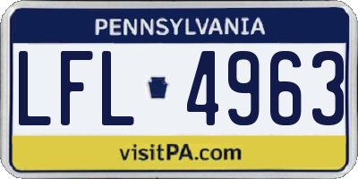 PA license plate LFL4963