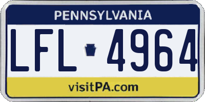PA license plate LFL4964