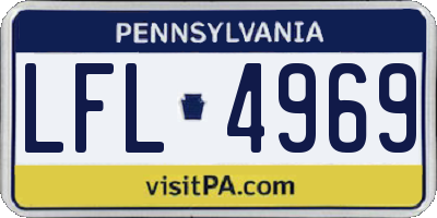 PA license plate LFL4969