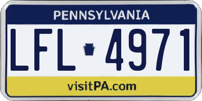 PA license plate LFL4971