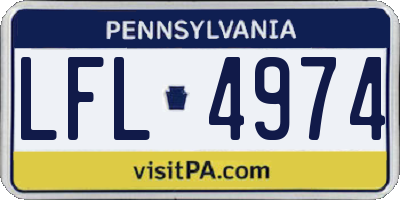 PA license plate LFL4974