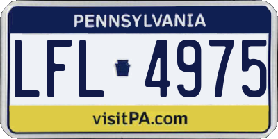 PA license plate LFL4975