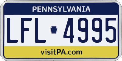 PA license plate LFL4995