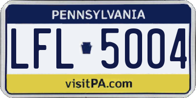 PA license plate LFL5004