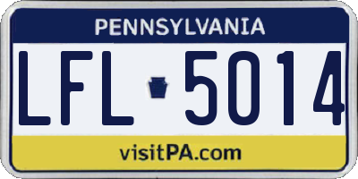PA license plate LFL5014
