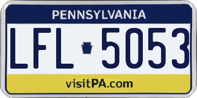 PA license plate LFL5053