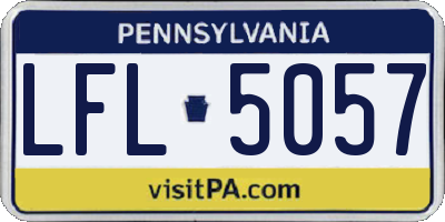PA license plate LFL5057