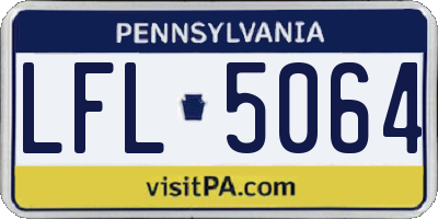 PA license plate LFL5064