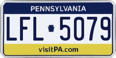 PA license plate LFL5079