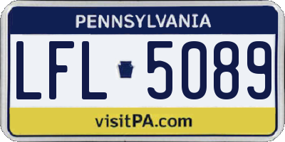 PA license plate LFL5089